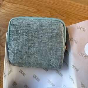 Light Mint Textured Zip-Around Jewelry Bag